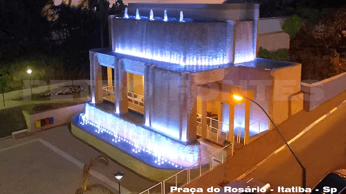 Cascatas Artificiais e Cortinas de Água Praça do Rosário - Itatiba - Sp 3
