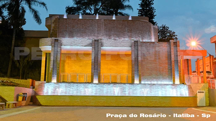 Cascatas Artificiais e Cortinas de Água Praça do Rosário - Itatiba - Sp 7