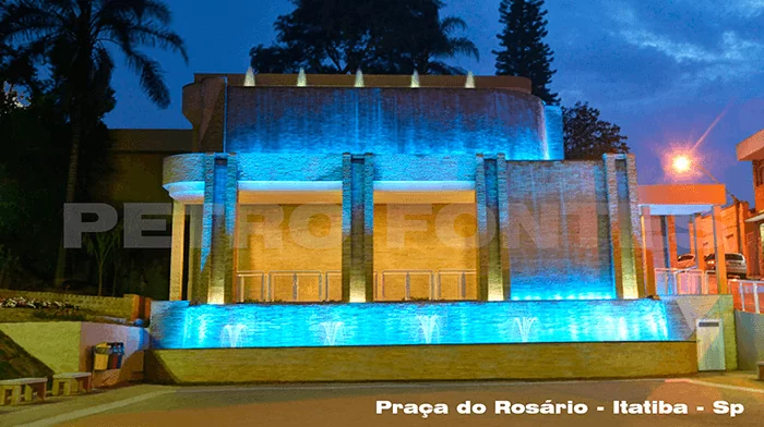 Cascatas Artificiais e Cortinas de Água Praça do Rosário - Itatiba - Sp 8